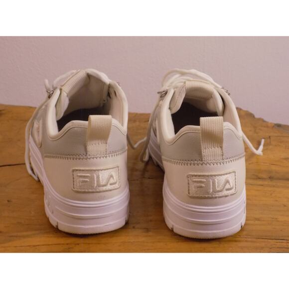Fila Disrupter Court Womens size 9.5 Gardenia and Metallic Silver - Picture 4 of 6